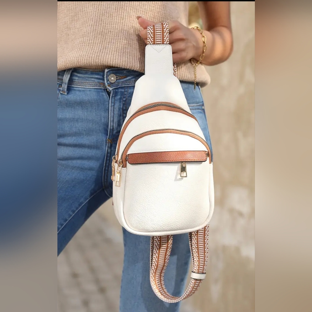 🎉#848 Multi Zipped Street Casual Sling Bag